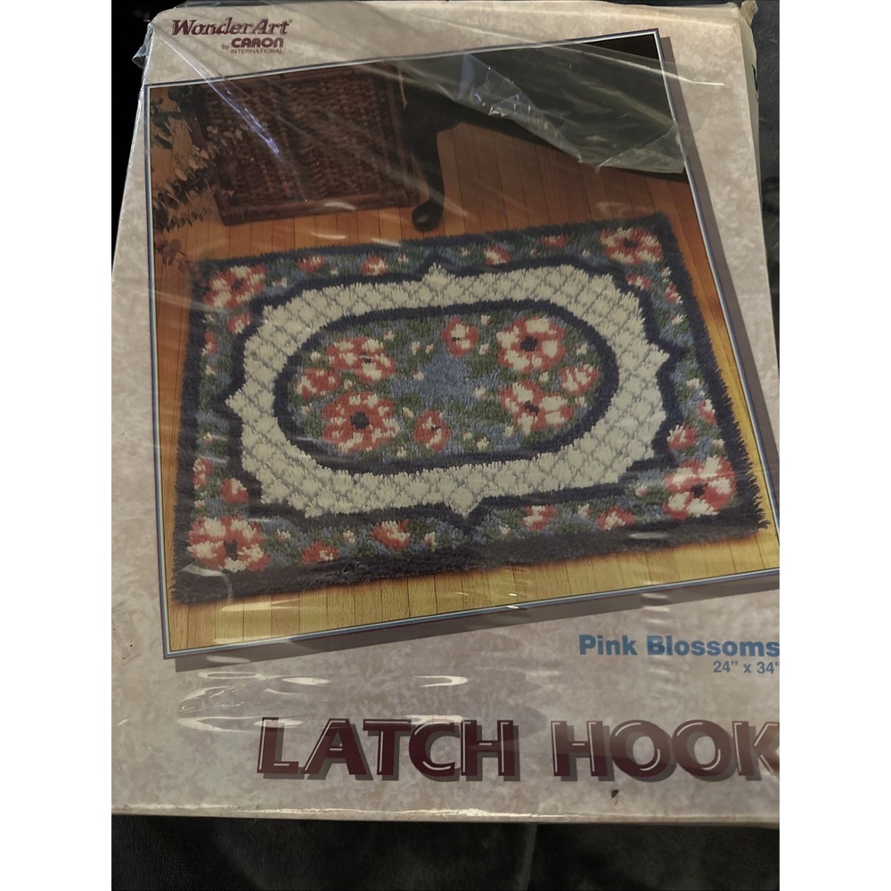 WonderArt Latch Hook Kit 24X34 Pink Blossoms F4365 New Unsealed
